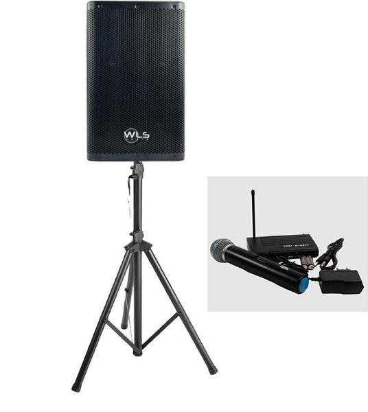 Caixa Ativa WLS Z15 500w rms Bluetooth + Mic S/ Fio + Tripé