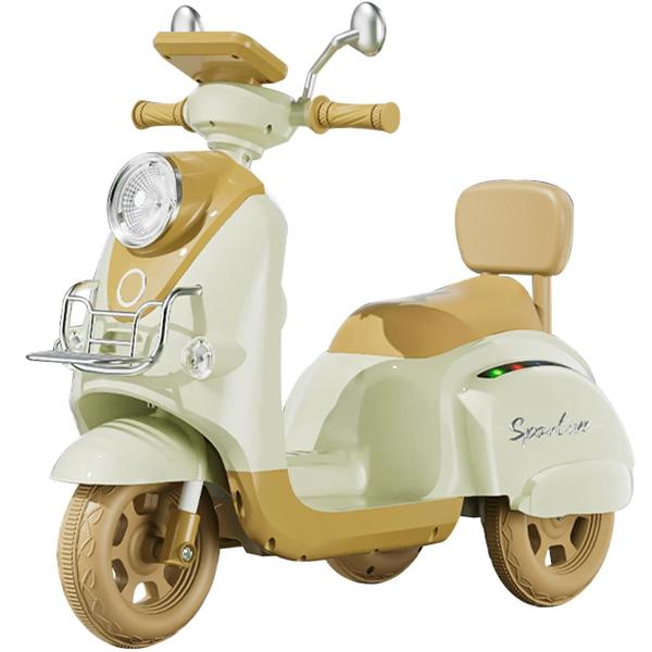 Moto Eletrica Shiny Toys Vespa Sportive Scooter 6V Bege Retro Moto Eletrica Shiny Toys Vespa Sportive Scooter 6V Bege Retro