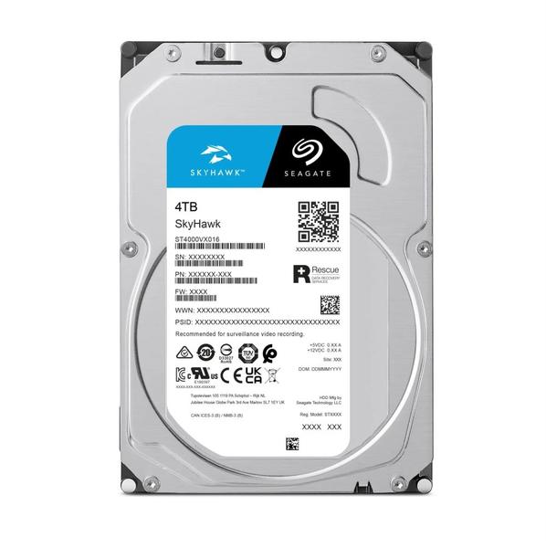 Hd 4tb seagate skyhawk, 3.5', sata iii 6gb/s, 5400rpm, cache 256mb - st4000vx016