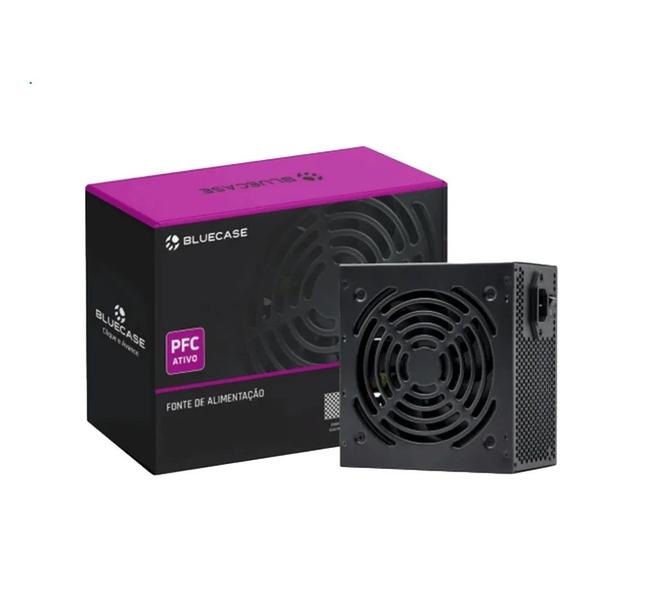 Fonte Bluecase Atx Blu600-pfcps2 600w Pfc Ativo Cabo Bivolt