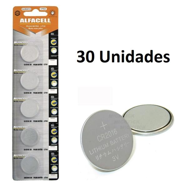 Bateria de Lítio CR2016 3V Alfacell Caixa 30 Unidades Bateria de Lítio CR2016 3V Alfacell Caixa 30 Unidades