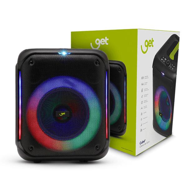 Caixa de Som Amplificada Bluetooth TWS GET, Cube 2
