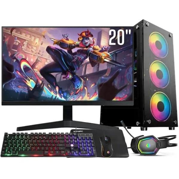 Computador Gamer Completo Intel Core i5 16GB SSD 1TB Kit Gamer com Headset Monitor 20