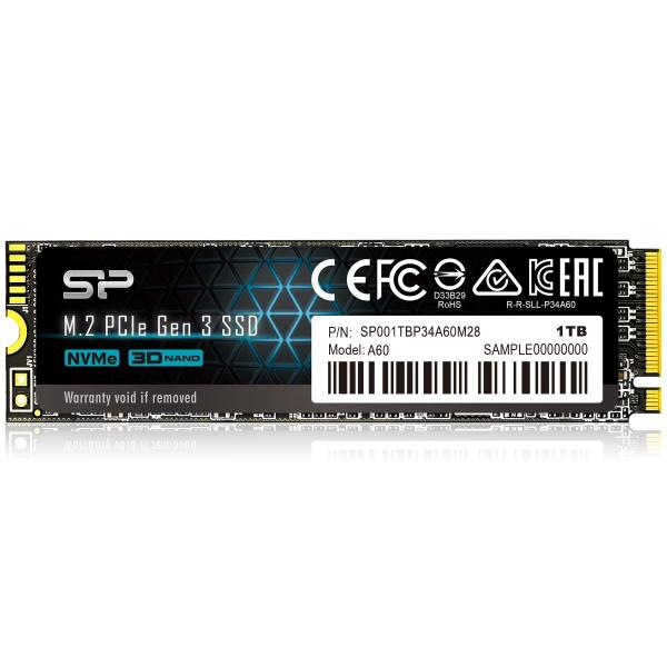 SSD Silicon Power 1TB NVMe M.2 PCIe Gen3x4 - SP001TBP34A60M28