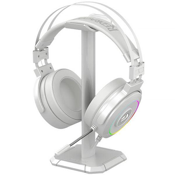 Headset Gaming Redragon Lamia 2 H320W-RGB 7.1 com USB para PC e PS4 + Suporte - Branco