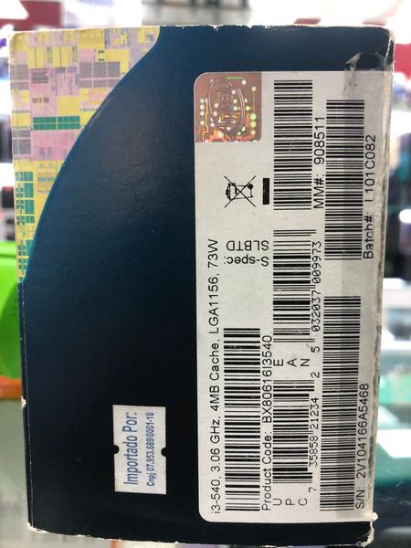 Processador Intel Core I3 540 3.06ghz 4mb Cache Lga 1156 73w