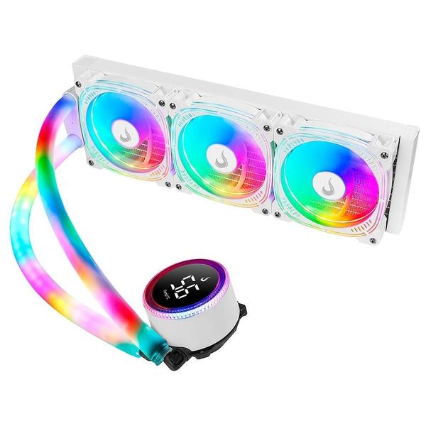 Water Cooler Gamer Rise Mode Aura Ice, ARGB, 360mm, AMD/Intel, Branco - RM-WAI-03-ARGB