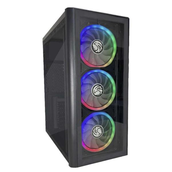 Gabinete Gamer Brazil Pc Gamer 3 Fans Coolers Rgb Usb 3.0
