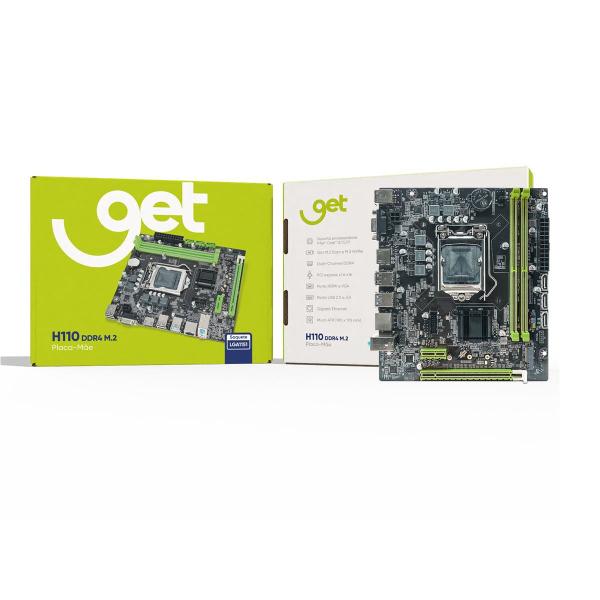 Placa-Mãe Get H110S M2 DDR4 32GB Intel 6, 7, 8 SATA III