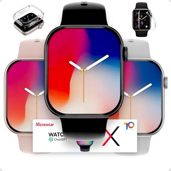 Relógio Smartwatch W10 Pro Branco + Pulseira Extra Amoled Chatgpt A Prova D'gua Masculino e Feminino Envio Imediato Not