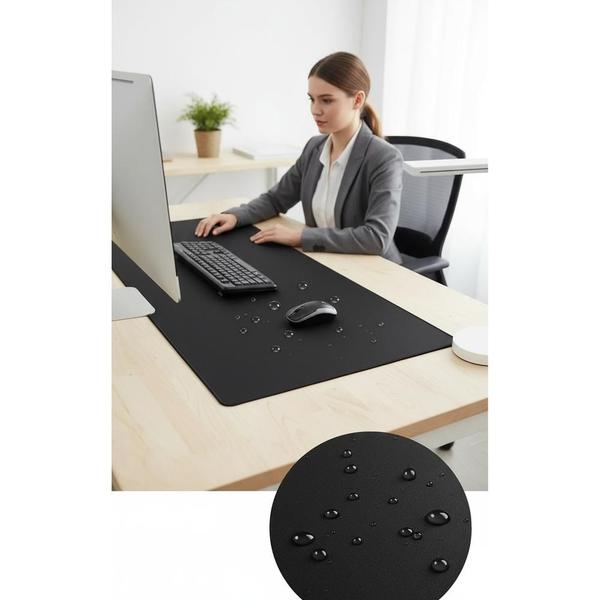 2x Mousepad Gamer Speed 90x40cm Preto Impermeável Antiderrap