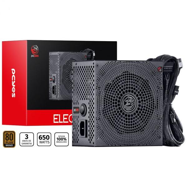 Fonte atx 650w real electro v2 series 80 plus bronze 3 anos - elecv2pto650w
