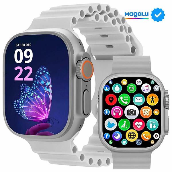 Smartwatch HW68 Mini Watch 8 Ultra Mini Relógio Inteligente Bluetooth com 2 Pulseiras