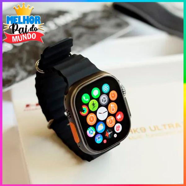 Relógio Digital Presente Amigo Surpresa Smartwatch A90 Ultra 9 Preto Masculino Feminino Notifica