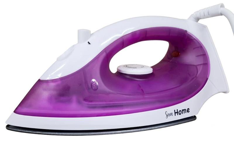 Ferro eletrico de passar roupa seco e a vapor seven home 1200w