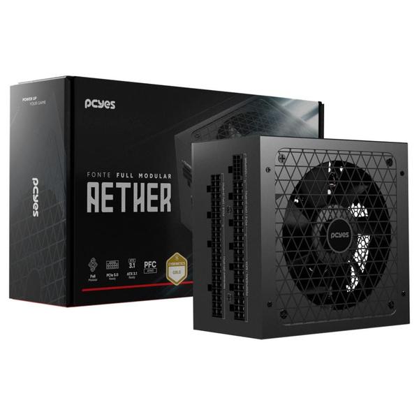 Fonte Gamer PCYES Aether 850W FULL Modular Cybenetics GOLD Pcie 5.0 ATX 3.1 - 850WFMG