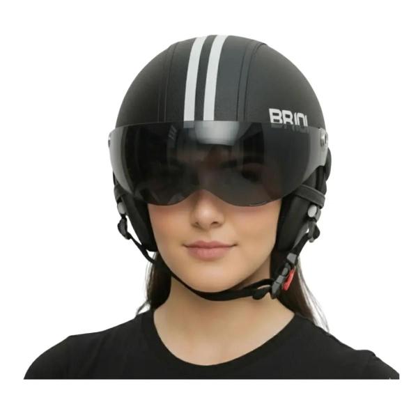 Capacete Coquinho Scooter Bike Moto Elétrica - Viseira Fume