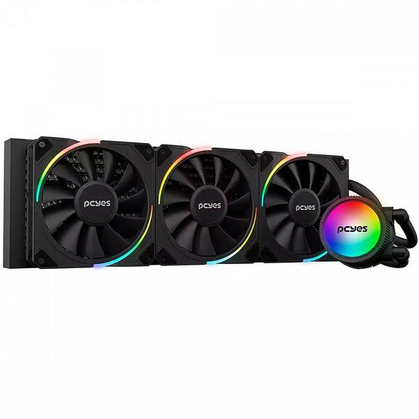 Water Cooler PCYES Sangue Frio 3 Black Vulcan 360mm ARGB Preto - ARGBSF3360BR