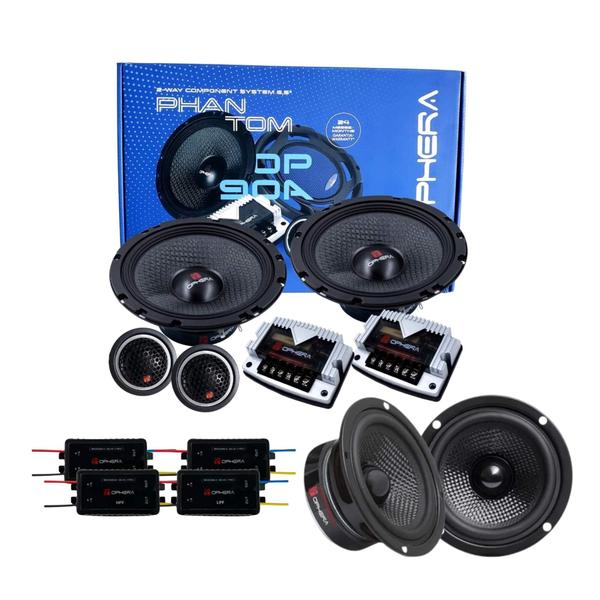 Kit Upgrade Ophera: Kit 2 Vias OP90A + Midrange SIG40.3 PRO + Crossovers HPF/LPF