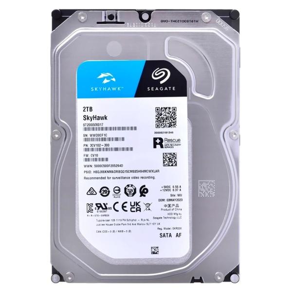Hd 2tb seagate skyhawk surveillance, 3.5', sata iii 6gb/s, 5400rpm, cache 256mb - st2000vx017