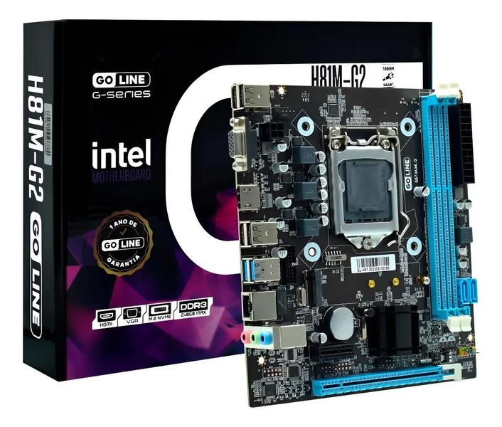 Placa Mae GOLINE H61M G Intel LGA 1155 DDR3 Micro ATX