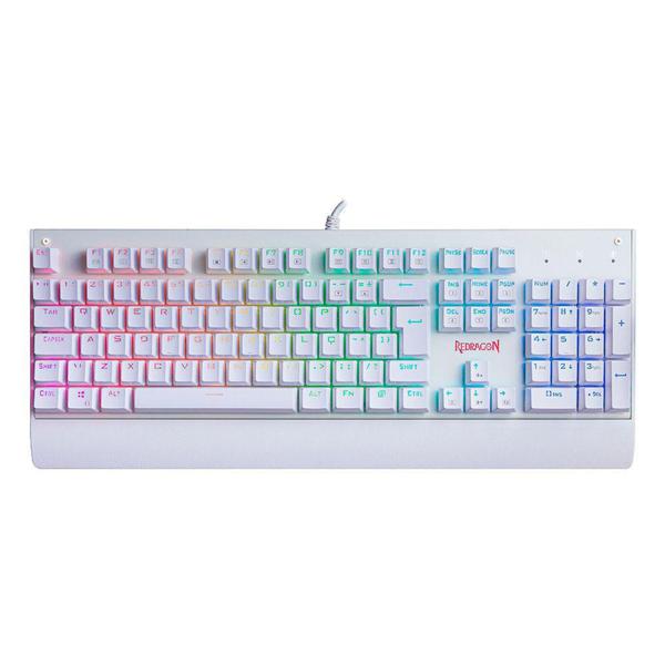 Teclado Mecânico Gamer Redragon Kala K557W, RGB, Switch Outemu MK2 Blue, ABNT2, Branco - K557W-RGB ( Teclado Mecânico Gamer Redragon Kala K557W, RGB, Switch Outemu MK2 Blue, ABNT2, Branco - K557W-RGB (