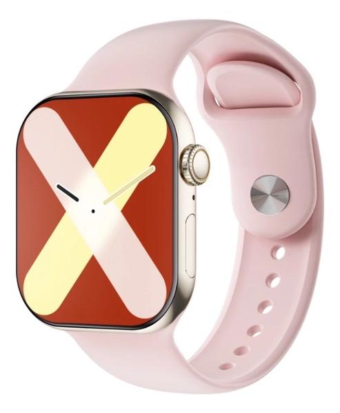 Relogio Smartwatch S10 Serie Rosa 10 Chatgpt Original Resistente A Agua Troca Pulseiras e Foto de Fundo Original