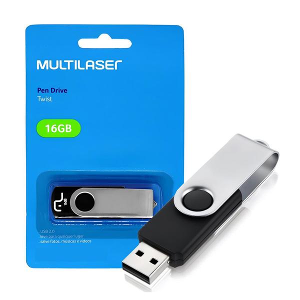 Pen Drive Multilaser 16GB USB para Armazenamento de Arquivos Pen Drive Multilaser 16GB USB para Armazenamento de Arquivos