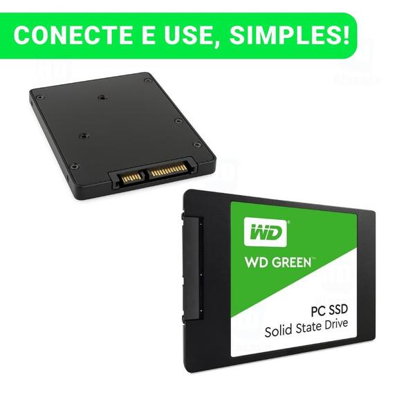 SSD Interno 2.5 Western Digital PC Notebook +Velocidade WD Green 120GB 240GB SATA 3 Original NF