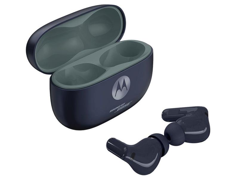 Fone de Ouvido Bluetooth Motorola Moto Buds 2 Plus com Microfone com Cancelamento de Ruído Intra-auricular True Wireless Azul Marinho