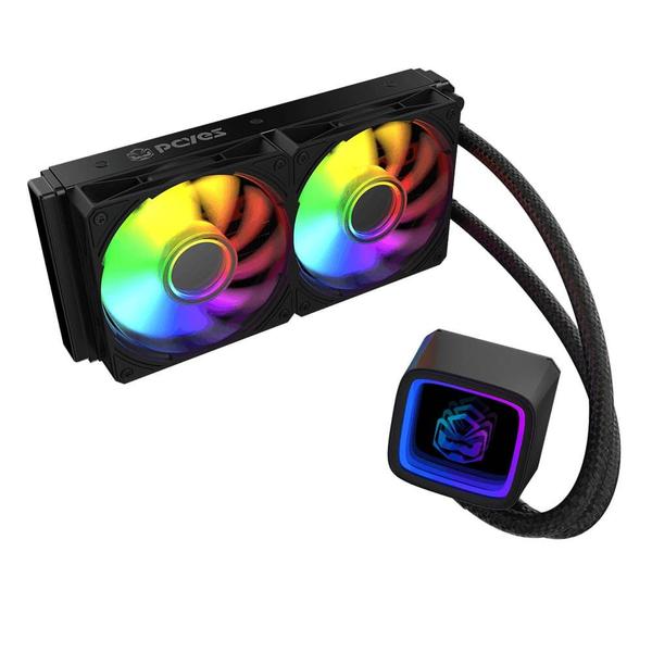 Water Cooler PCYES Tundra BLACK Vulcan ARGB 240MM - WCTBV240 Water Cooler PCYES Tundra BLACK Vulcan ARGB 240MM - WCTBV240