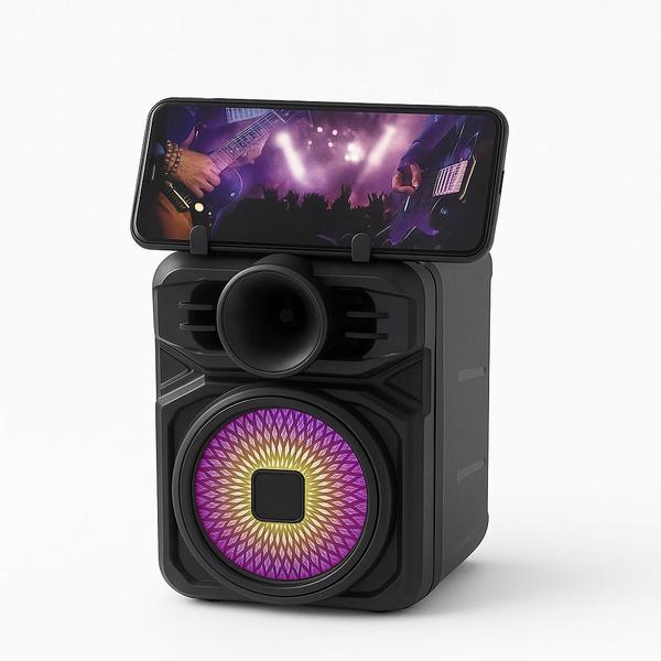 Caixa de Som Bluetooth 8W 3'' LED RGB Rádio FM USB Caixa de Som Bluetooth 8W 3'' LED RGB Rádio FM USB