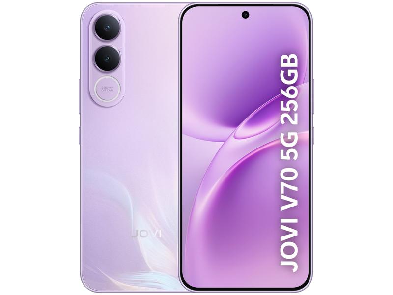 Smartphone Jovi V70 256GB 5G 8GB RAM Lilás Boreal 6,83" Cam. Dupla + Selfie 32MP