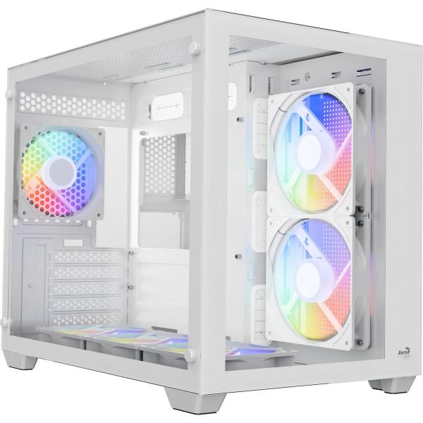 Gabinete Gamer Aerocool DRYFT Branco com 6 FANS ARGB Lateral Vidro Gabinete Gamer Aerocool DRYFT Branco com 6 FANS ARGB Lateral Vidro