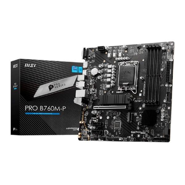 Placa Mãe MSI PRO B760M-P DDR5 Intel LGA 1700 mATX Placa Mãe MSI PRO B760M-P DDR5 Intel LGA 1700 mATX