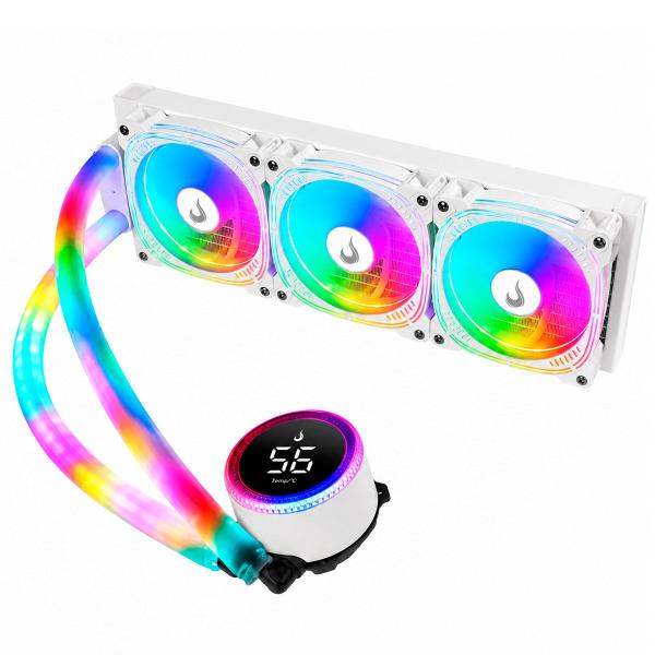 Water Cooler Gamer Rise Mode Aura Ice, 360mm, ARGB, AMD/Intel, Branco - RM-WAI-03-ARGB Water Cooler Gamer Rise Mode Aura Ice, 360mm, ARGB, AMD/Intel, Branco - RM-WAI-03-ARGB