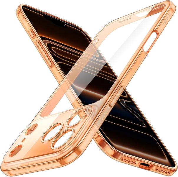 Capa Luxo Compativel iPhone 17 Pro Max 6,9 Polegadas com Lente de Câmera Proteção Total, Case Protetora de Telefone Mini
