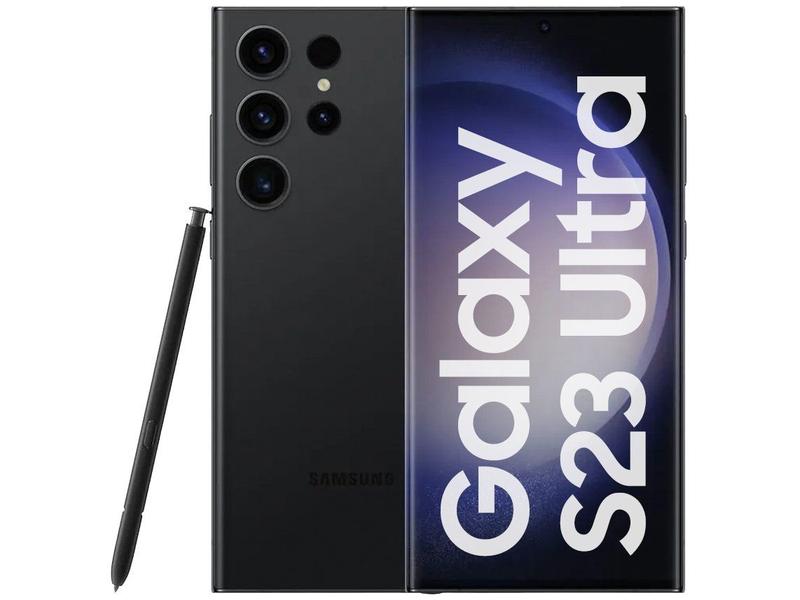 Smartphone Samsung Galaxy S23 Ultra 512GB Preto 5G 12GB RAM 6,8” Câm. Quádrupla + Selfie 12M