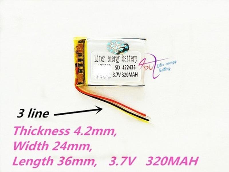 Bateria 320 Mah 3,7v Com 3 Fios Carta