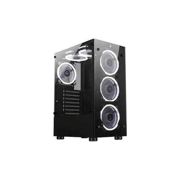 Gabinete Gamer Rise Mode Glass 06X Mid Tower Vidro Temperado USB 3.0 Sem Fans Preto
