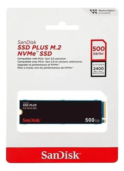 Ssd Sandisk Plus 500gb M.2 2280 Pcie Gen3 Nvme SDSSDA3N-500G