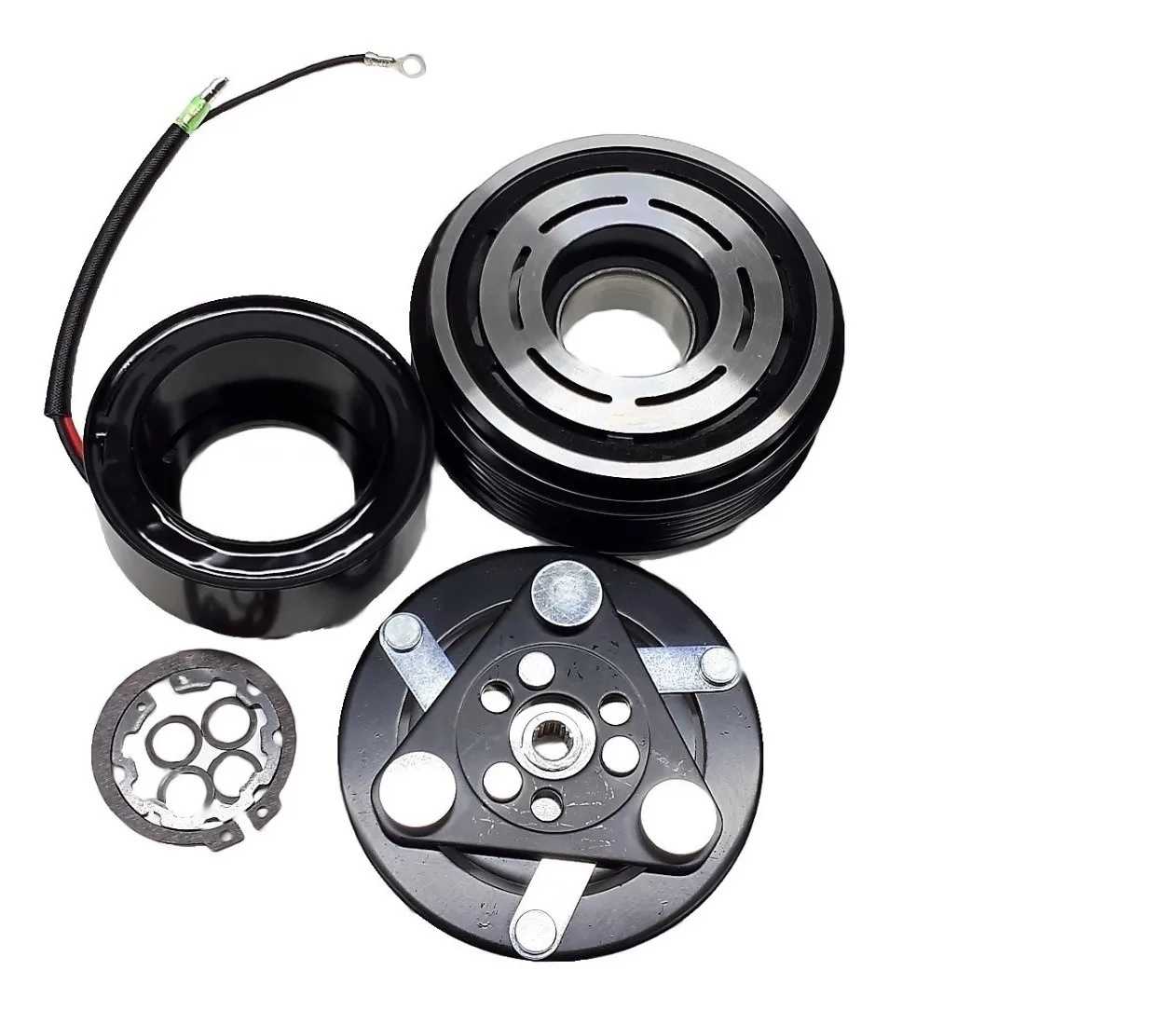 Conjunto embreagem compressor honda fit 2003 ate 2014/ city 2009 ate 2014 12v 5pk 112mm