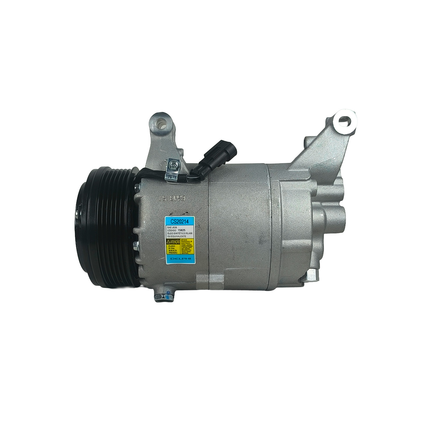 COMPRESSOR FIAT PALIO/ STRADA/ DOBLO/ IDEA/ PUNTO/ LINEA/ WEEKEND E-TORQ 2010 ATE 2014 - 12V POLIA 6PK 105MM OEM: 51845813