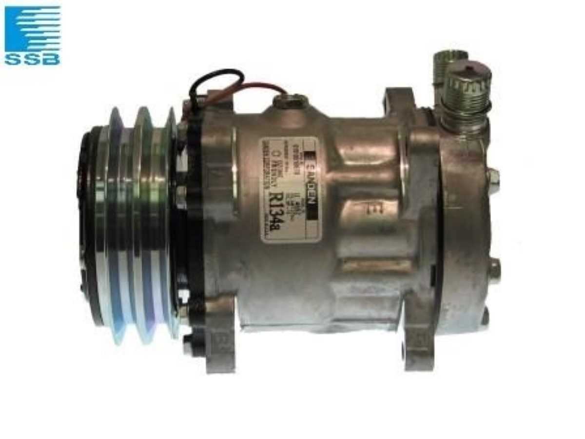 COMPRESSOR - 7H15 8 ORELHAS 24V SAIDA CIMA 2A 132MM 4741 SANDEN HUAYU