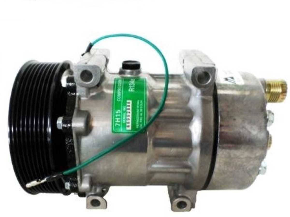 COMPRESSOR - MAQUINA VOLVO 24 V COM SAIDA DESCARGA/SUCCAO TRAZ O´RING 8PK 132MM