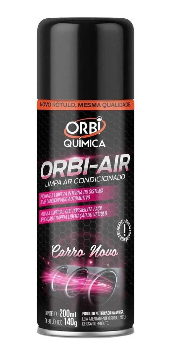 Higienizador ar condicionado tipo granada aroma carro novo 200ml