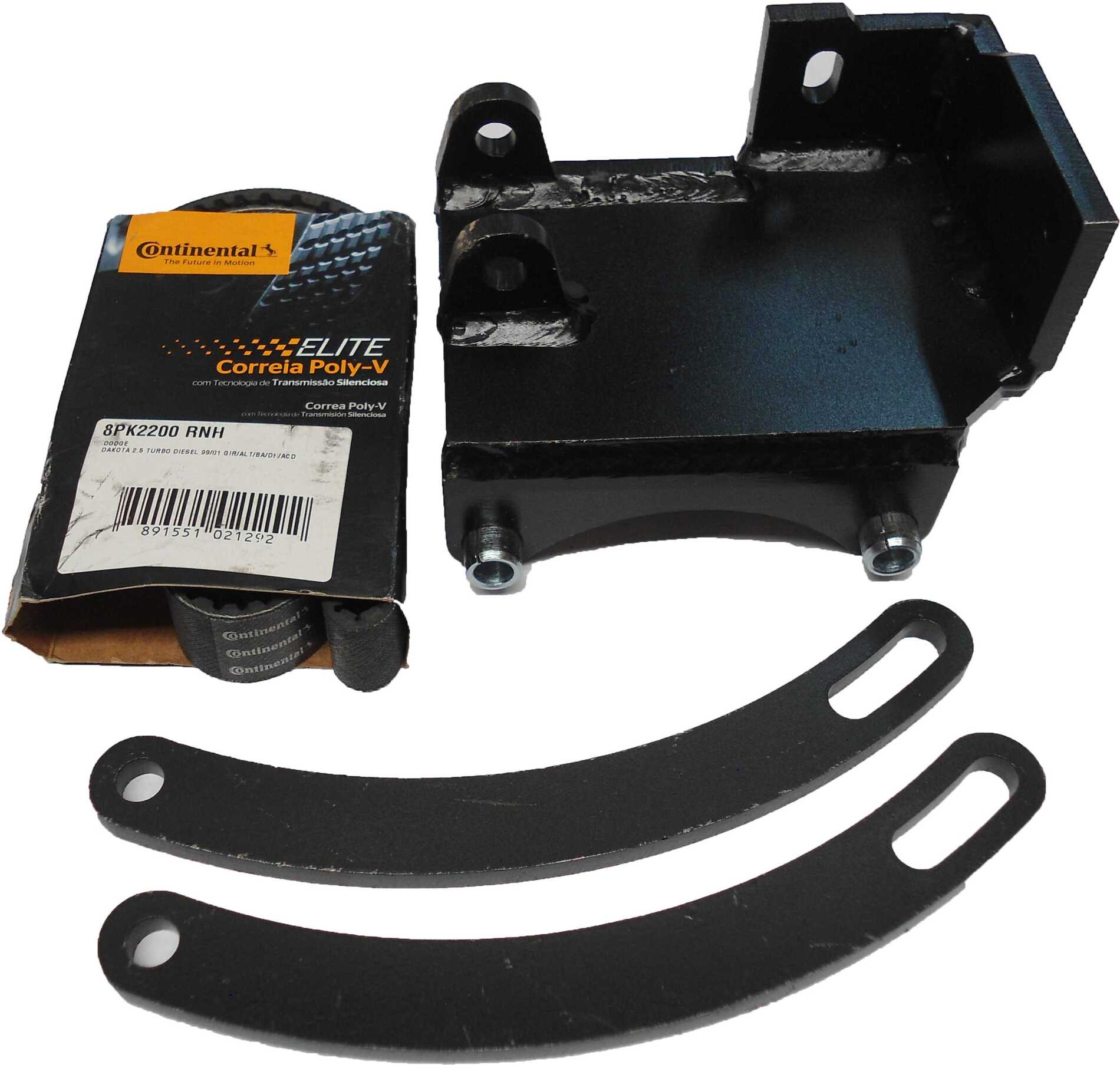 KIT SUPORTE COMPRESSOR 5H14/ 7H15 ORELHA POLIA 8PK FORD F250/ F350/ F4000 MOTOR CUMMINS 4CILINDROS