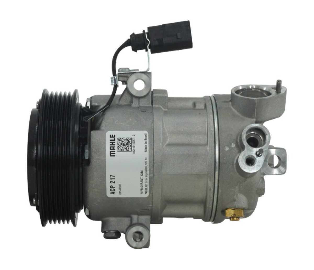 COMPRESSOR VW GOL G7 2016>/ VOYAGE 2017>/ FOX 2014>/ UP 2014> 3CIL 12V POLIA 6PK 115MM OEM: 1S082080
