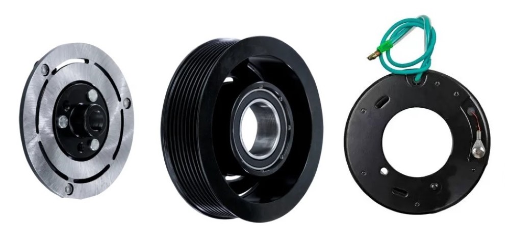 CONJUNTO EMBREAGEM COMPRESSOR SANDEN 7H15 8PK 24V 119MM