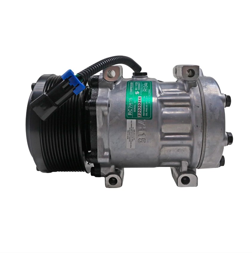 Compressor 7H15 Caterpillar Escavadeira 320 D2L 2012>/ 6095 24V Polia 12PK 128MM OEM: 372-9295
